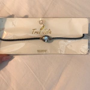 Black rope and crystal choker